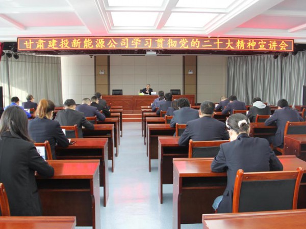 新能源公司開展黨的二十大精神宣講會(huì)