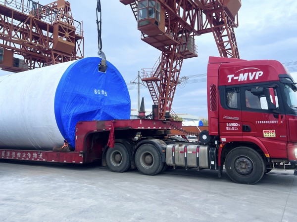 三抓三促行動進行時】  新能源公司張掖臨澤明陽風(fēng)電項目      首套塔筒成功發(fā)貨