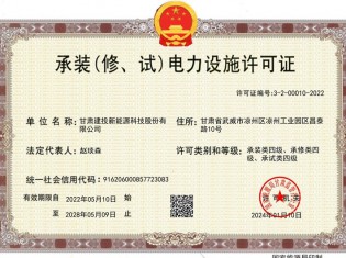 承裝（修、試）電力設(shè)施許可證